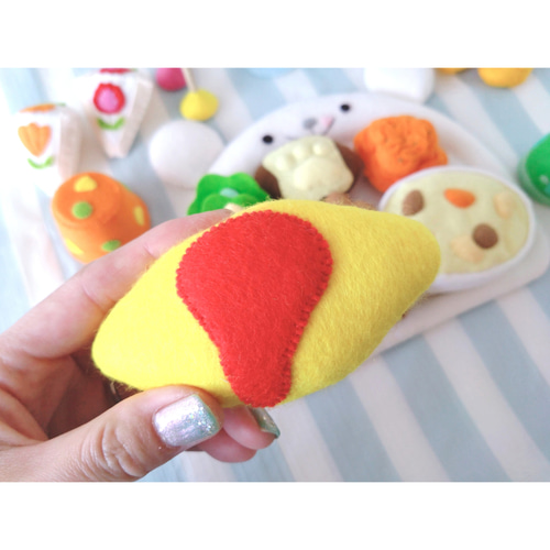 フェルトのお子様ランチセット♡フェルトおままごと おもちゃ・人形