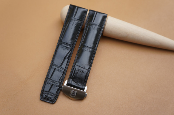 タグ・ホイヤー ウォッチ ストラップ クラスプ付き ブラック