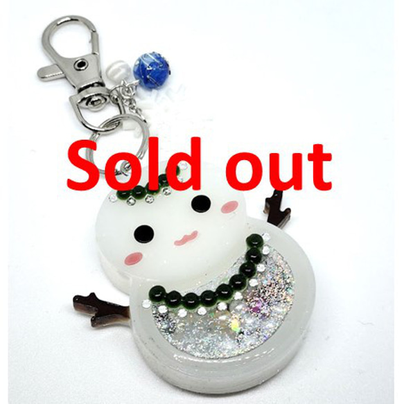 ハンドメイド おしゃれな雪だるまちゃん 雪の結晶 シェイカー