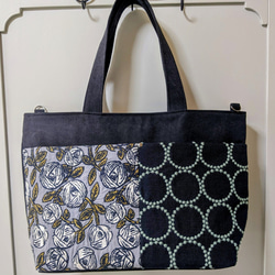 ミナペルホネン【rosy/tamborin】ノアールトートバッグ【受注制作