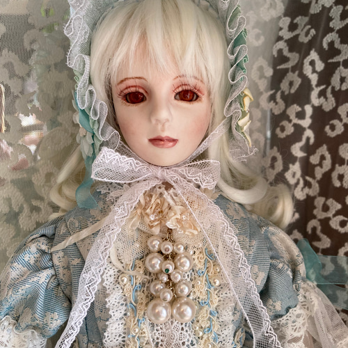 創作ビスクドール人形 ロココ調ロングドレスの女の子 その他人形