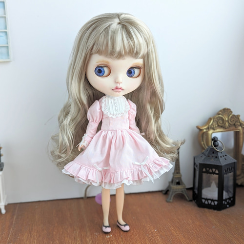 1061※ブライスアウトフィット※ピンクのロリータワンピース ※1/6ドール