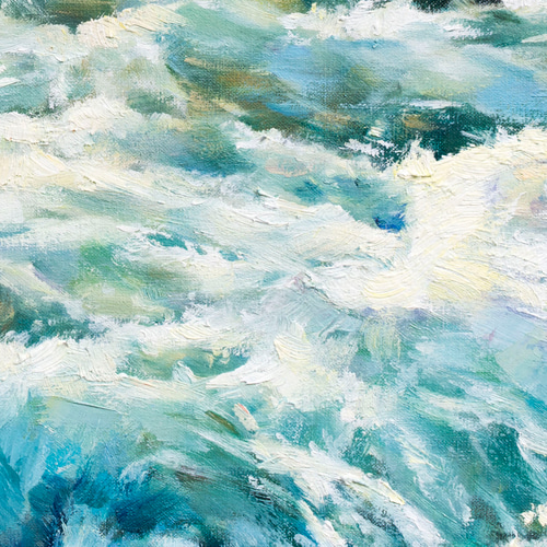 紅葉舞う奥入瀬】油絵原画 F6サイズ 一点物 豪華プレゼント付き 絵画