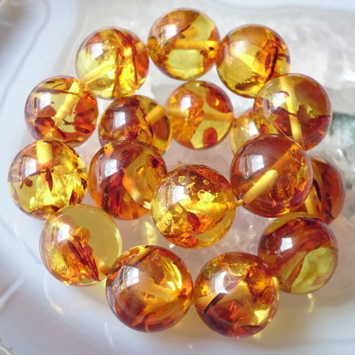 ハニーナッツアンバー✨ブレスレット ブレスレット F* 通販 17233239