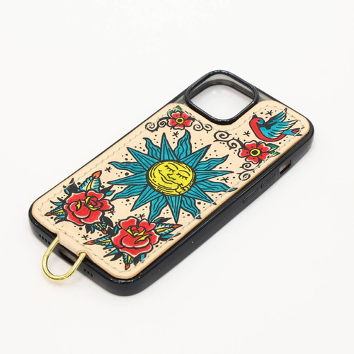 タトゥー×レザー】超個性的スマホケース アメトラ オールドスクール