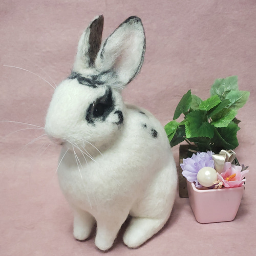 羊毛フェルト オーダー 「リアルで可愛いウサギちゃん」ぬいぐるみ