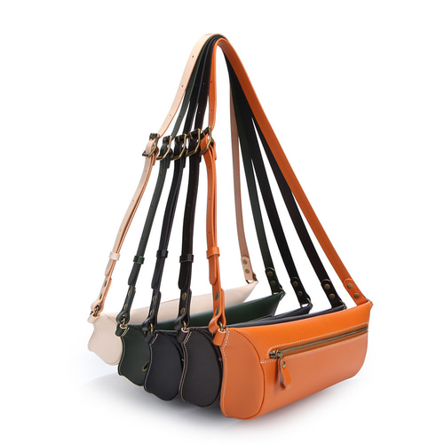 ボディバッグ 本革 ヌメ革 立体マチ付 斜めがけ ナチュラル シンプル