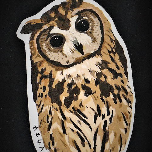 ステッカー2枚セット／ ウサギフクロウ シール・ステッカー 星屋