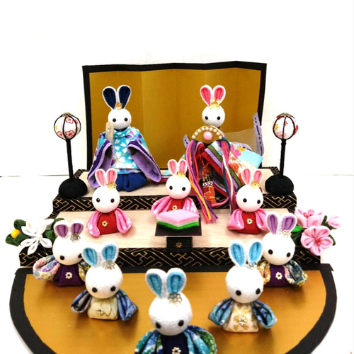 ひな祭り おひなさま 桃の節句 つまみ細工 ひな人形・雛飾り himadare