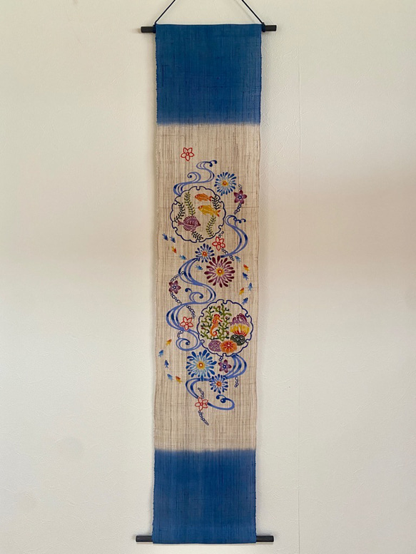 紅型タペストリー 海もよう タペストリー・壁掛け 紅型工房あさひや