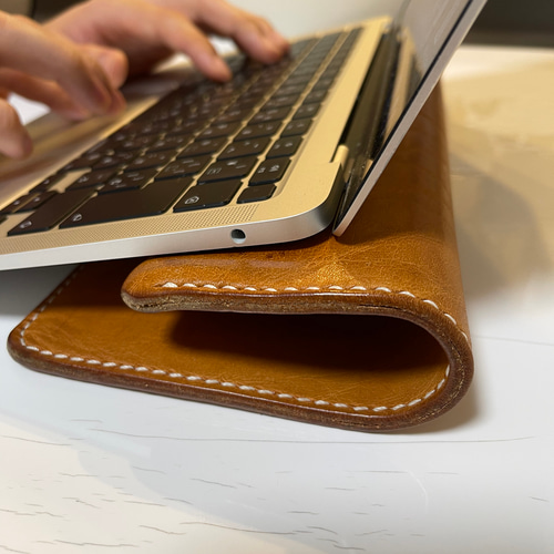 MacBook Air/ Pro/13.3インチ用 ヌメ革 スリーブケース pcレザーケース