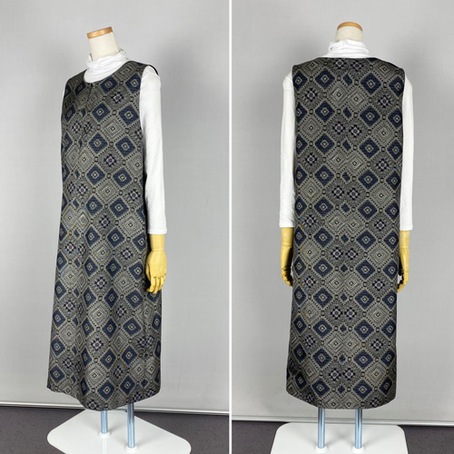 ☆訳あり10％off☆着物リメイク 大島紬 ジャンパースカート ワンピース