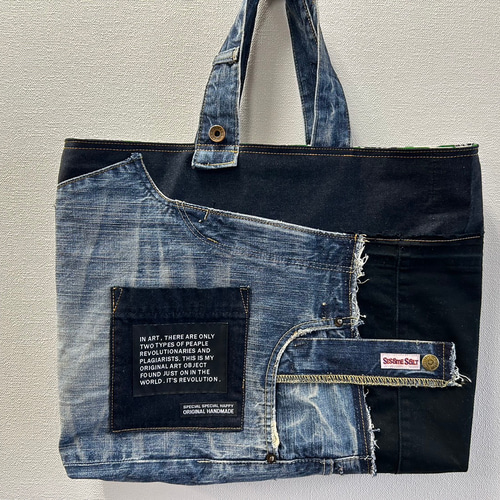 デニムリメイクバッグ13 トートバッグ Sesame Salt 通販 17392723