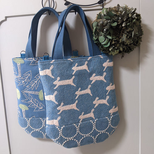 春色ミナペルホネントート【runrunrun/blue】ランランランブルー