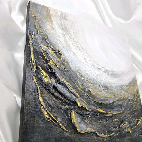 テクスチャーアート（22×22㎝）抽象画 アートパネル モダン インテリア