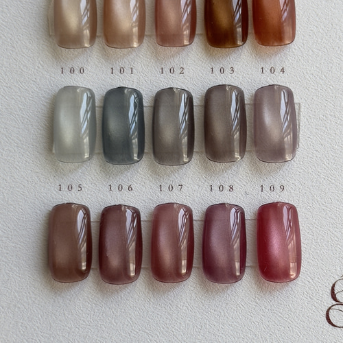 数量限定！マロンマグ】ネイルチップ ニュアンス マグネット うるうる