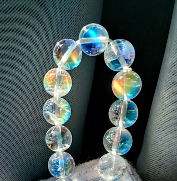 限定SALE✿最高級天然美品✿希少石ホワイトラブラドライト虹の輝きが