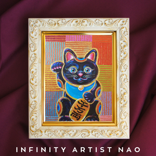 ◉一点物・再販不可】【招き猫②】縁起 アート 招財貓 ねこ ネコ 金 富