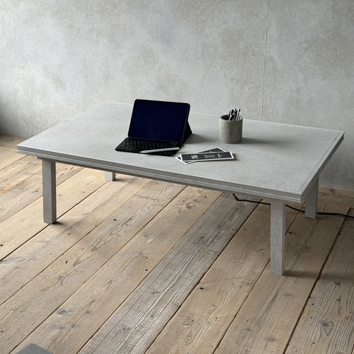 人気新作！セミオーダー可能／コンクリートテーブル こたつ