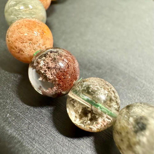 四季ガーデン 8.5mmアップ 天然石 ブレスレット ガーデンクォーツ