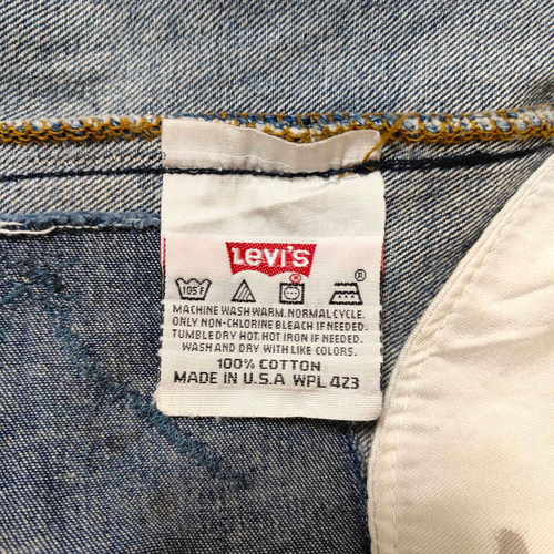 W34表記 リペアカスタム usa製 リーバイス 501 リメイクデニム