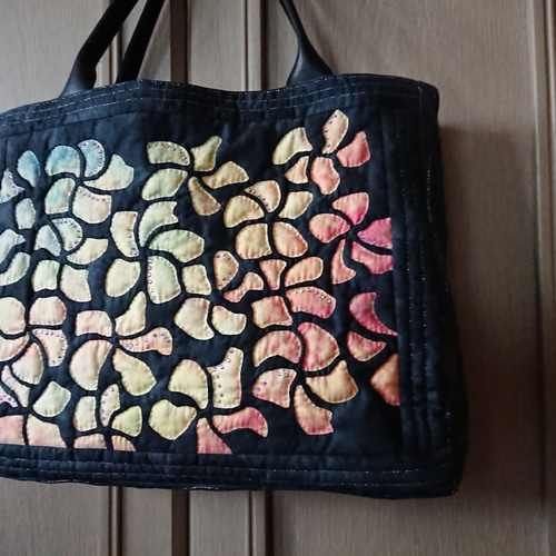 送料無料)ハワイアンキルトバック (ステンドグラスキルト仕立て