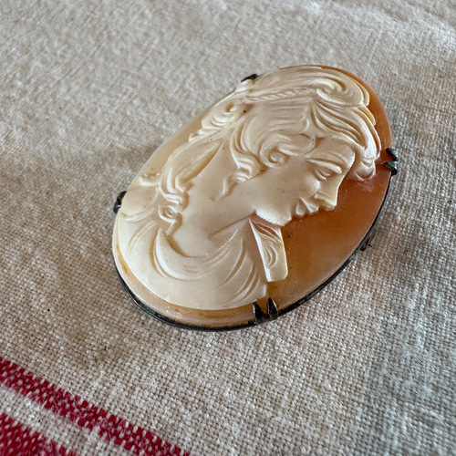 イタリアの古いカメオ Cameo アンティーク2WAY ブローチ&ペンダント
