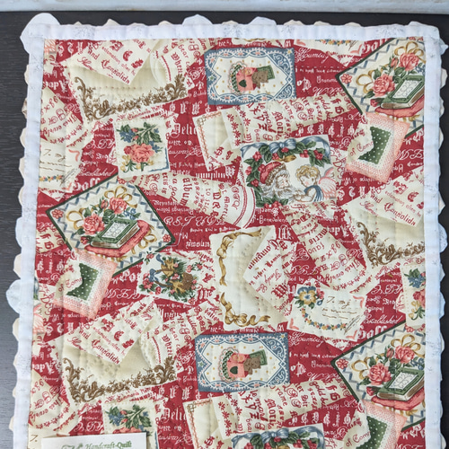 パッチワークキルトXmasのタペストリー☆パッチワークキルトのミニ