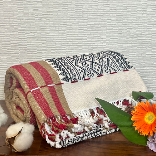 マルチクロス マルチカバー ミャンマー民族の伝統的な模様をモチーフ