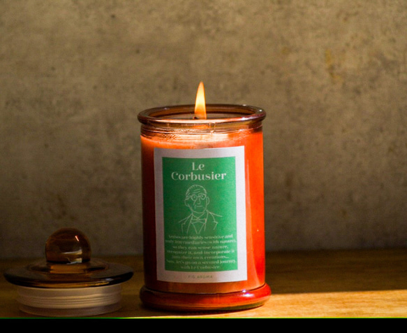 モダン＆オシャレなコルビジェ気分のアロマキャンドル キャンドル