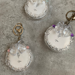 缶バッジサイズ】 バッジケースキーホルダー 『pixy』3color peach