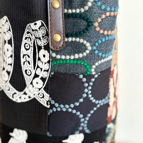 一点物 送料無料 ミナペルホネン バケツ型トートバッグ ハンドメイド