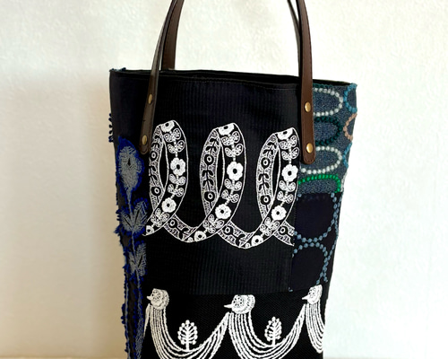 一点物 送料無料 ミナペルホネン バケツ型トートバッグ ハンドメイド