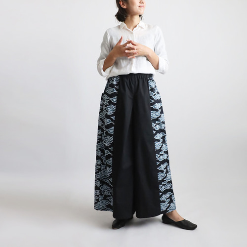 ラスト1 最終SALE 98cm 股下タック 袴パンツ ワイド和