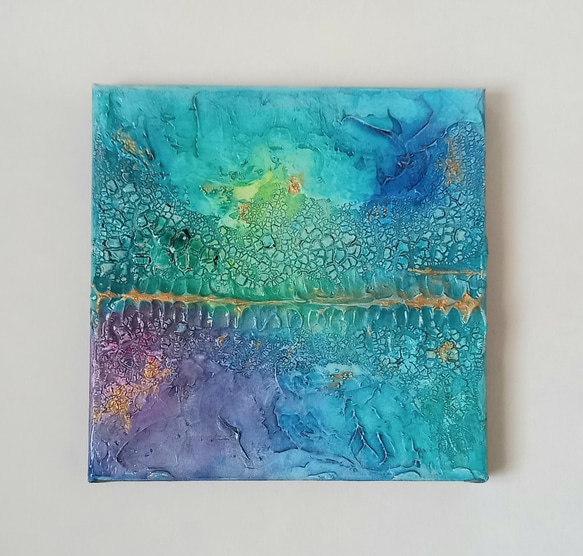 抽象画 テクスチャーアート 青 絵画 MUGI 通販 18579140｜Creema