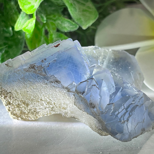 パキスタン産 ブルー フローライト クラスター 蛍石 ラフストーン 原石