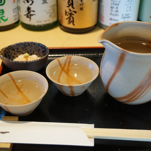 備前緋襷(ひだすき)酒器と盃の3点セット おちょこ・ぐい呑み・徳利