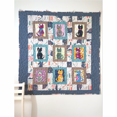 猫のキルト／タペストリー／マルチマット(送料無料) カーペット・絨毯