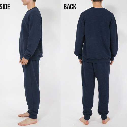ひだまり スエットスーツ 上下 紳士用 Lサイズ ネイビー ダンロン