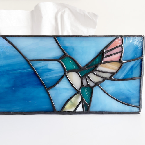 送料無料！】〜GARDEN＆HACHIDORI〜ステンドグラス ティッシュケース