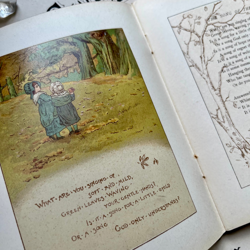 英国で出会った♪ アンティーク 古書 1890年版 詩集絵本 「TENS AND