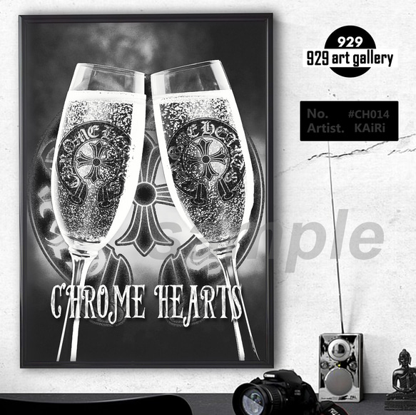 CHROME HEARTS⭐︎オマージュアートインテリアポスター＃CH14