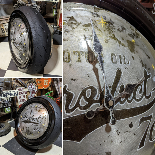 ガレージ雑貨 ムーンアイズ 壁掛け時計 ムーンディスク ウォール