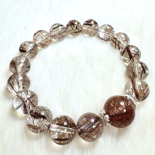 天然石ブレスレット・成功運の向上・雪霜銅ルチル ブレスレット tyche