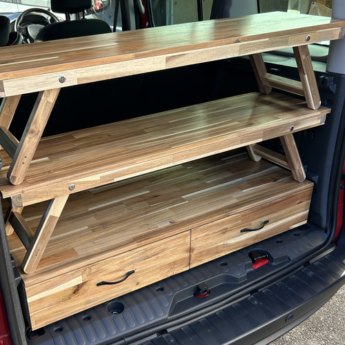 カングー2 トランク収納+折りたたみテーブル 木材・板 todakogei 通販