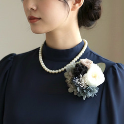 オーストリッチ フェザーコサージュ キャメル コサージュ hanaki 通販