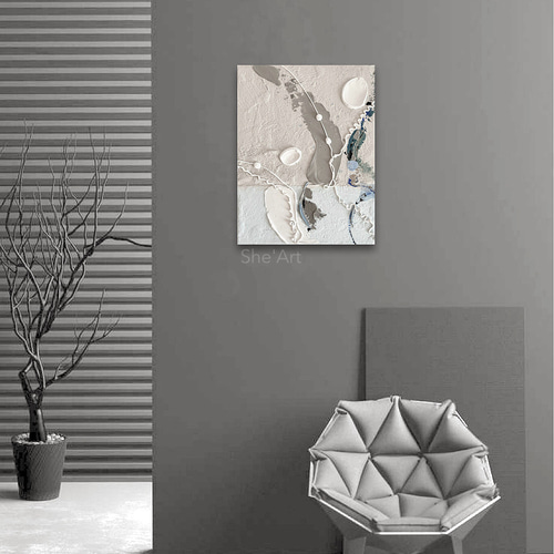 原画LL・modern・スタイリッシュグレー /モダンアート・テクスチャー