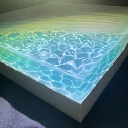 レジンアート】波紋アート／20cmスクエア／枠なし その他アート クサ