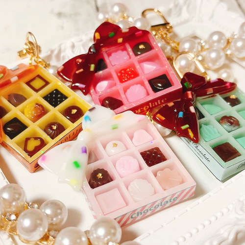 バレンタインチョコミント◇シャカシャカキーホルダー シェイカー