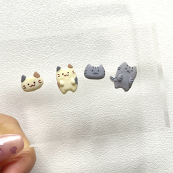 選べる/ゆるかわ猫さん3Dネイルパーツ/デコパーツ ネイルチップ（つけ
